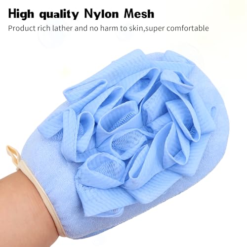 3 Pack Bath Loofah Body Sponge Brushes Loofah Exfoliating Glove Bath Shower Glove with Flower Bath Ball Bath Shower Loofah Sponge for Women and Men - Image 4