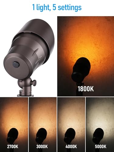 Image of LEONLITE 8-Pack 5CCT 5W 12-24V Low Voltage LED Spotlight Oil Rubbed Bronze