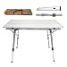 Camp Field Camping Table with Adjustable Legs for Beach, Backyards, Party and Picnic Table ... (A)
