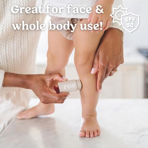 Image of Roe Wellness- Kids Sunscreen Stick For Face & Body Sun Protoction | Reef Safe, Clean Ingredients (SPF 50 Roll-on Stick)