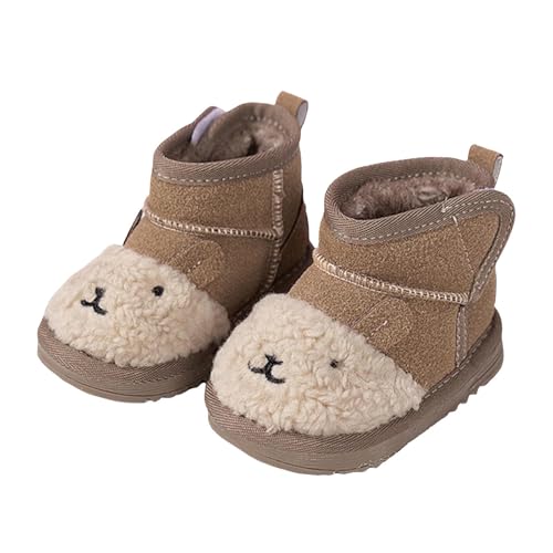 IWIHMIV Baby Ankle Boots Infant Boys Girls Cotton Booties Non Slip Sole Winter Boots Toddler Walking Shoes2