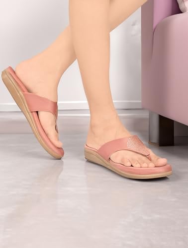 Image of HEALTH FIT EXTRA SOFT Women's Comfortable Memory Foam Doctor Slippers /Flip-Flops|Fashionable Casual & Stylish|Lightweight & Breathable|Outdoor Synthetic Casual Chappals Sandals Ladies & Girls HF21