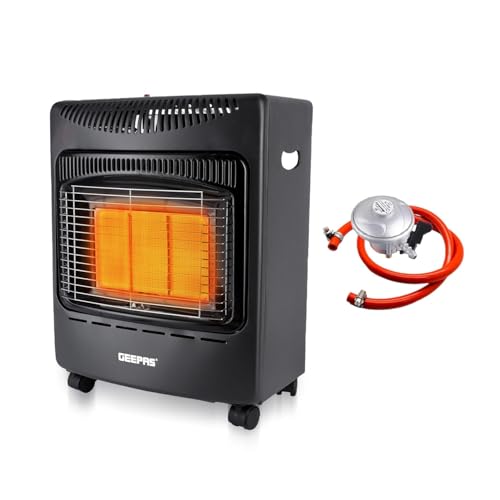 GEEPAS Portable Gas Heater 4.2kW | Cabinet Space Heater with 3 Heat Settings | LPG/Butane/Propane...
