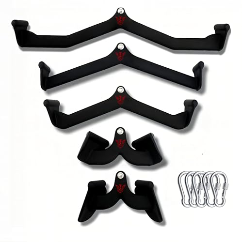 Image of Premium LAT Pulldown Attachments, Cable Machine Attachment, Cable Attachments for Gym, Tricep Bar, Curl Bar, T Bar Row Attachment, LAT Pull Down Bar with Snaphooks