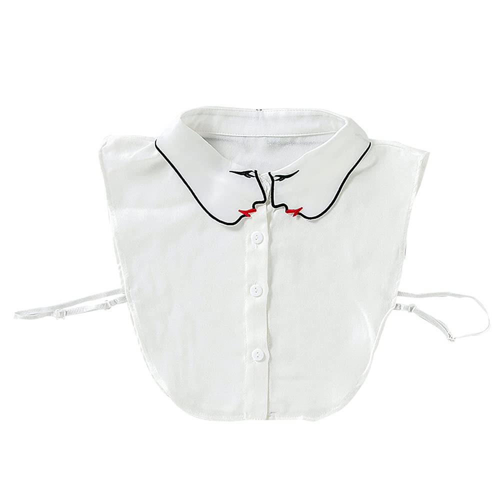 YAKEFJWomen’s Half Shirt Blouse Collar Detachable Fake Collar Dickey Collar False Collar