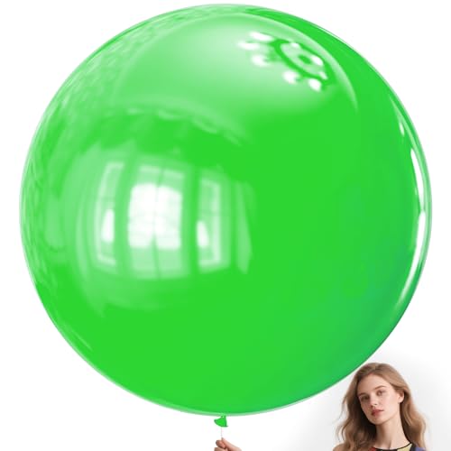 Image of Lime Green Balloons 9pcs 36 Inch Extra Large Big Jumbo Giant Neon Yellowish Light Green Latex Balloons for Graduation Halloween Summer Baby Showers Birthday Party Decorations