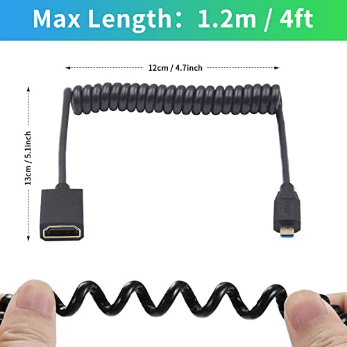 Câble micro HDMI 8K 60Hz extension flexible 4K 144Hz HDR Duttek - 5
