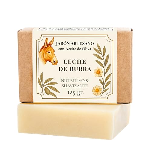CABRERIZO SOAP Jabon de leche de burra natural para cara y cuerpo 125 g – Hidratante, suave y artesanal – Ideal como jabones para regalar y para piel sensible