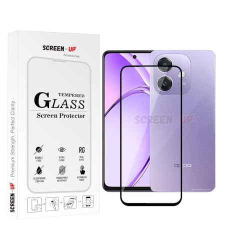 Image of ScreenUp Tempered Glass For Oppo A3x - Ultra Clear, 9H Scratch Resistant, Full Coverage, Easy Install Screen Protector