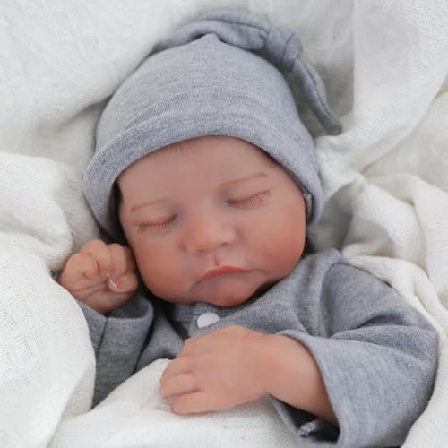 Muñeca bebé reborn realista de 18 pulgadas miniatura 4