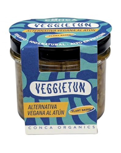 Veggietun Alternativa Vegana al Atún Conca Organics 80g | Sustituto 100% Vegetal | Fuente de Proteínas | Sin Gluten