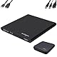 Archgon, Style UHD Externer 4K-Ultra HD BD DVD Player, Blu-ray BDXL Brenner extern für PC, Mac Laptop USB 3.0 / -C, M-Disk, Schutzbox, externes CD, BluRay Laufwerk, Alu schwarz