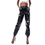 TOLLE KONSTRUKTION & FUNKTION - Elastische hohe Taille, Joggerhose mit Yoga-Training Joggerhose Jogginghose, locker geschnittene sportliche Hose. Atmungsaktive sportliche Jogger-Trainingshose mit zwei Taschen und stilvollem Look. Kann die Krümmung Ihrer langen Beine sehr gut zeigen