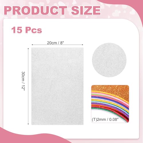 Mousse EVA scintillante argentée contre les décors ternes scrapbooking x15