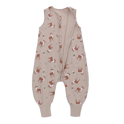 Miracle Baby Sleep Sack with Feet - 0.5 TOG 100% Cotton Wearable Blanket, Sleeveless Design Sleeping Bag for Baby