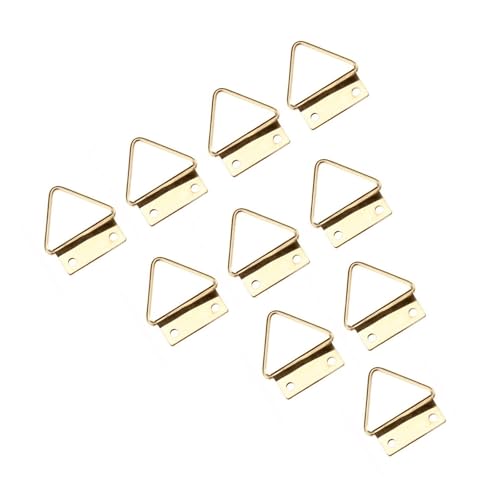 Image of Triangle D-Ring Hanging Picture Photo Oil Painting Mirror Frame Hooks Hanger with Screws Furniture Hardware(24x25mm 10pcs)