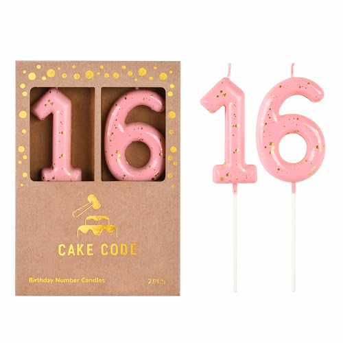 Gold Number Birthday Cake Candles