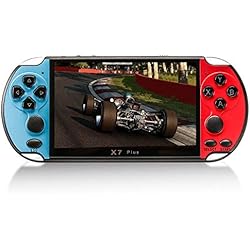 mingqian Consola de Videojuegos de 5.1 Pulgadas X7 Plus, Reproductores de Juegos portátiles, Doble balancín, Memoria de 8GB, 1000 Juegos, Controlador de Juegos MP5