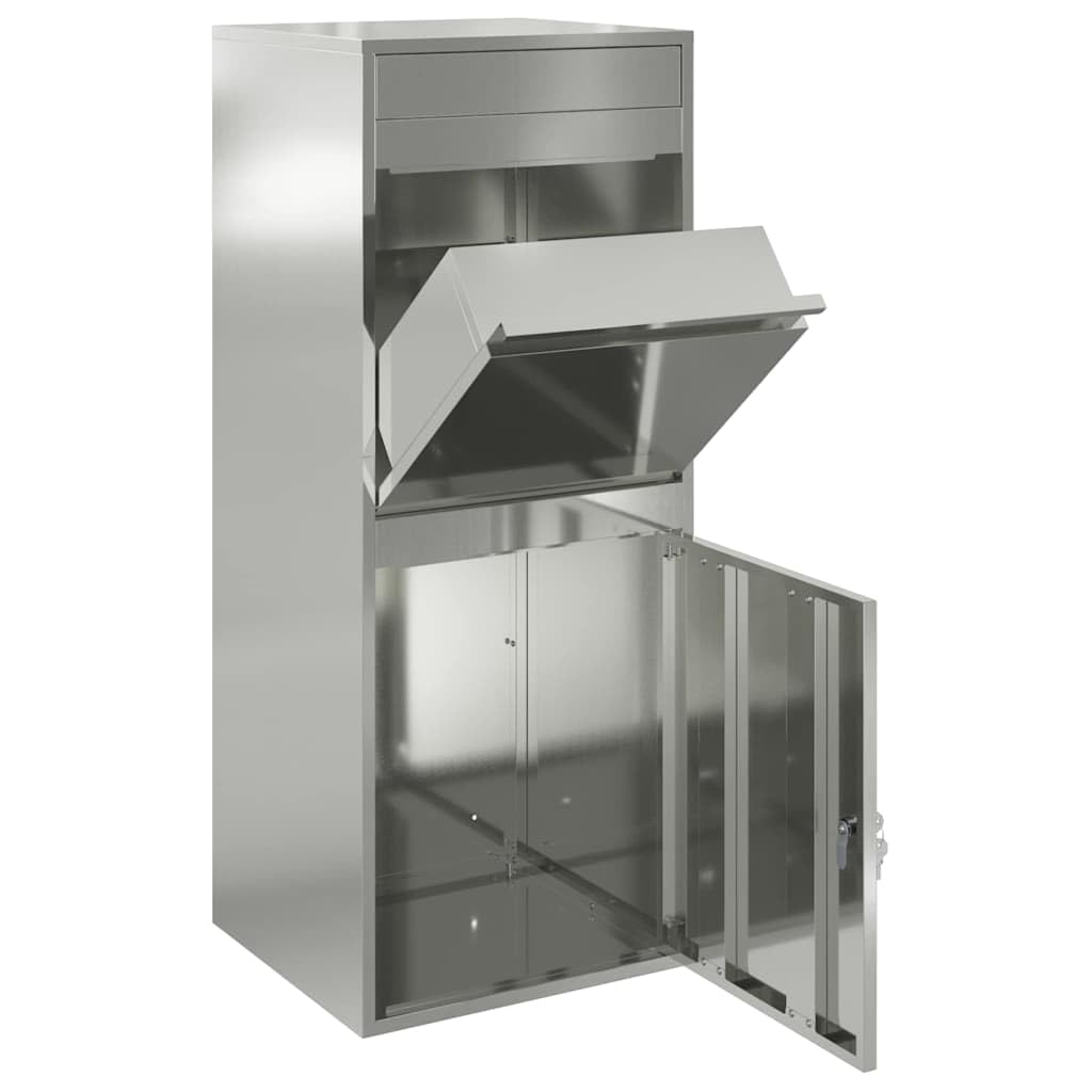 vidaXL Boîte de dépôt de Colis avec Stockage Argenté 47,5 x 38 x 59 cm