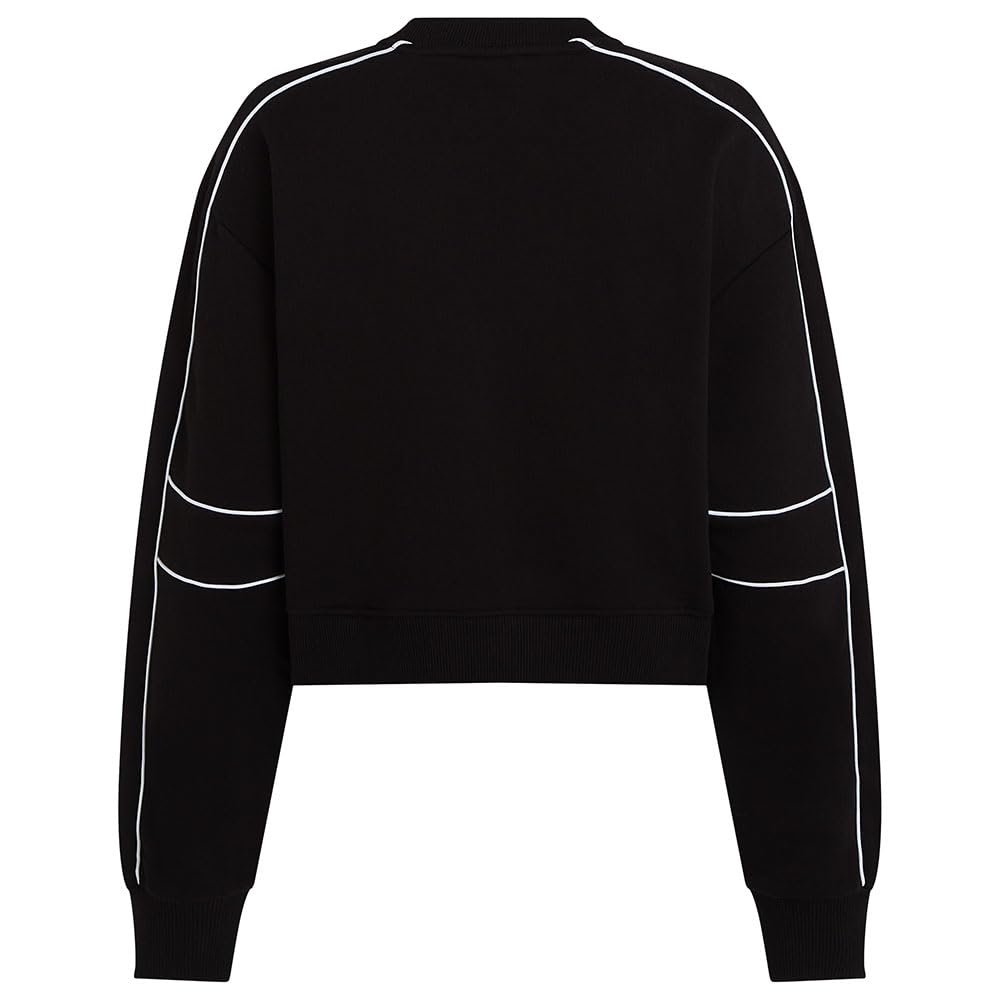Karl Lagerfeld Jeans Mujer Relaxed Crop Piping Sweatshirt