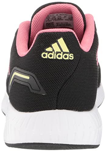 adidas Runfalcon 2.0 Running Shoe, Black/Rose Tone/Pulse Yellow, 6.5 US Unisex Big Kid3