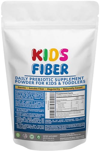 Kids Fiber for Constipation Relief Prebiotics for Children Toddler Fiber Supplement Mild Sweetness Fiber Powder for Kids Gut Health for Regularity & Softness 60 Servings