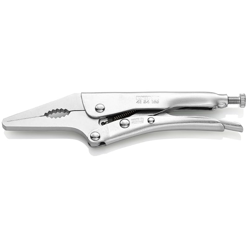 Alicate de Pressão de Bico Longo KNIPEX 41 34 165 com Mandíbulas Estreitas, Niquelado