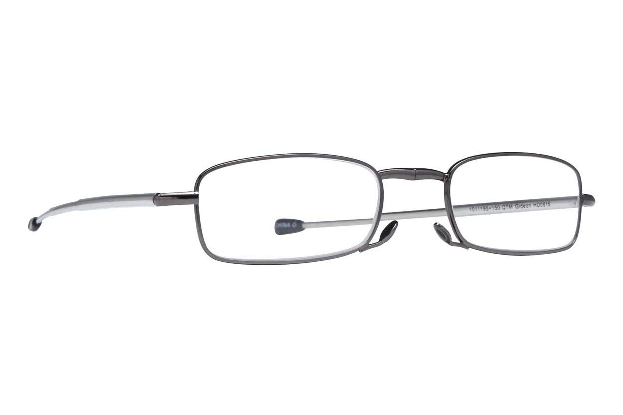 Foster Grant MicroVision Optical Metal Folding Micro-Reader Reading Glasses Gideon +1.50