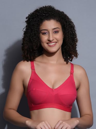 Image of SPUNN Women's Cotton Mix Non-Padded Wire Free C-Cup Full-Coverage T-Shirt Bra Combo.