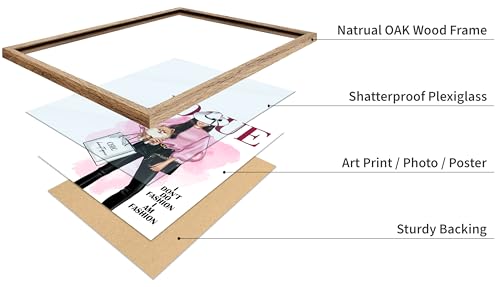 Image of Poster Master Lady with Dog Print - I Am Fashion Poster - Modern Trendy Art - Chic Gift for Women & Fashionista - Haute Couture Decor for Bedroom or Girls Room - 11x14 Beige Framed