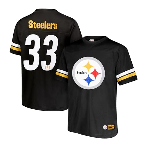 Ultra Game NFL Official Adults Super Soft Vintage Game Day Jersey Shirt - Unisex, Pittsburgh Steelers, Team Color 2023, X-Large