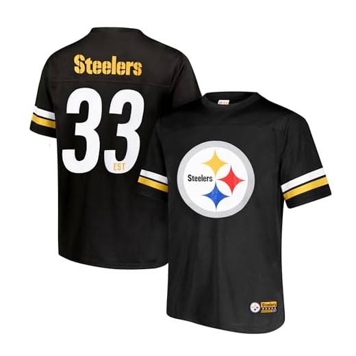 Ultra Game NFL Official Adults Super Soft Vintage Game Day Jersey Shirt - Unisex, Pittsburgh Steelers, Team Color 2023, X-Large