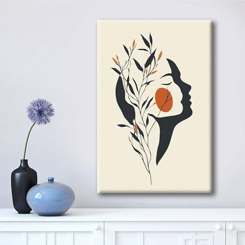 Abstract Wall Art Framed Canvas Print Pictures, Wall Decor Painting Modern Art work for Living Room Bedroom Gifts, Ready to Hang Home Decor, 7.8 x 11 Inch