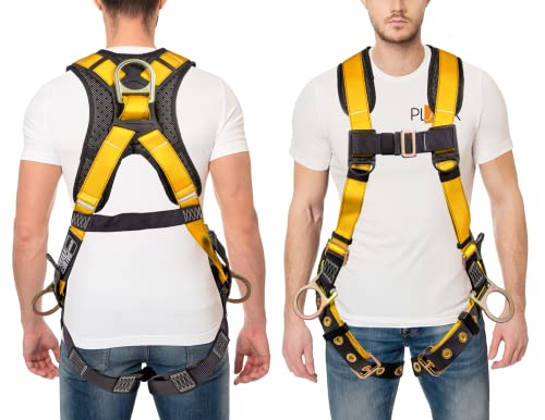 Image of Palmer Safety Full Body Harness with 5 Point Adjustment, Dorsal D-ring, Grommet Legs, Two Side D Rings, and Fall Indicators