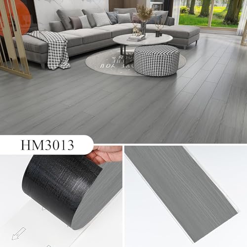 Image of JAAMSO ROYALS PVC Flooring Planks Tiles Self Adhesive Peel & Stick Wooden Design, 36 Planks, 72 Square Feet (Grey Oak)