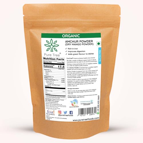 Image of Pure Tree Certified Organic Amchur Powder | 850 g | Dry Mango Powder | Amchoor Powder For Chutney, Pickle, and Fruit Salad