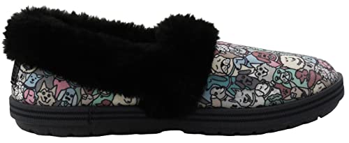 Skechers Skechers Womens Too Cozy Pooch Parade Slipper, Black/Multi,9.5 M US