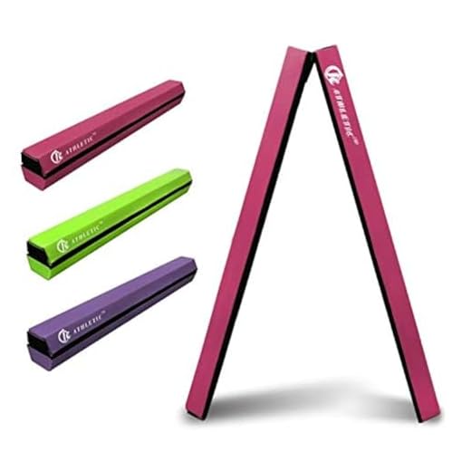 JC-ATHLETICS 8FT Balance Beam Folding Floor Gymnastic Equipment for Kids Toddler Girls Adults Training Practice at Home,Wood Core with Foam Top and Side Covered with Non-Slip PVC