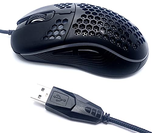 Image of USB RGB Gaming Mouse, Honeycomb Lightweight Gaming Mouse 7200DPI, RGB Backlit and 6 Programmable Buttons