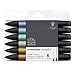 Produktbild Winsor & Newton 0290135 ProMarker Metallic, Professioneller Layoutmarker - 2 Spitzen, fein und breit für Zeichnungen, Design und Layouts - 6 Metallic Farben im Set