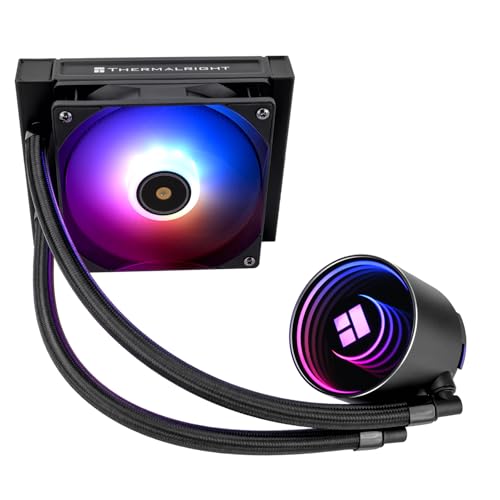 TR-Frozen Notte 120 ARGB Blanco Refrigeración líquida del procesador, Velocidad de cabezal de bomba AIO hasta 2800RPM, Ventiladores TL-E12W-S V2 PWM, para AMD/AM4/AM5, Intel LGA1851/1700