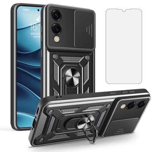 Coque Samsung S25 Edge 5G avec cache caméra coulissant et anneau support