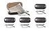 EYE ZOOM 5 Pairs Compact Rectangular Metal Folding Reading with Hard Case Comfort Fit for Men and Women, Silver Frame, Brown Case, 2.00 Strength
