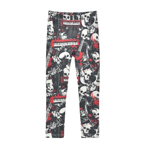 Girls Leggings Punk Rock and Skull Toddler Girls Clothes Leggings for Girls Toddler Girls Leggings 3-4T
