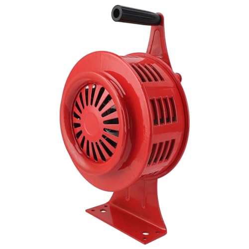 SIXRUN Wasserdichter Lauter Handkurbelalarm mit 125 DB und Einstellbarer Lautstärke aus Aluminiumlegierungsmaterial (Rot)