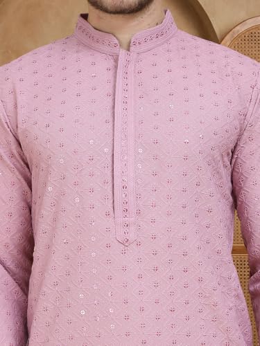Image of Jompers Embroidered Cotton Kurtas for Men