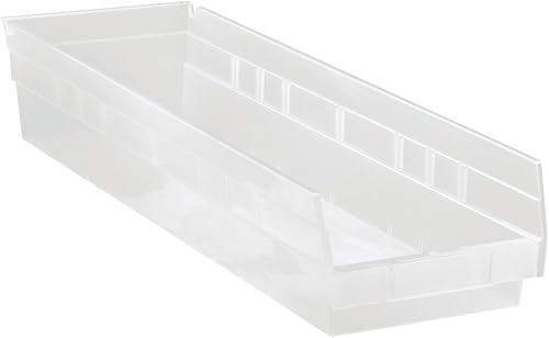 Miniatura 2 de Quantum Storage Systems QSB108CL - Paquete de 10 contenedores de plástico colgantes de 4 pulgadas, 17-78 x 8-38 x 4 pulgadas, transparente