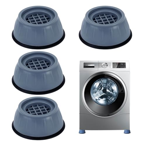 4 Stück Waschmaschine Füße Pad Schwingungsdämpfer Universal Vibrationsdämpfer mit Gummiunterlage für Waschmaschinen und Trockner Anti Vibration Antirutschmatte Waschmaschine Fußpolster
