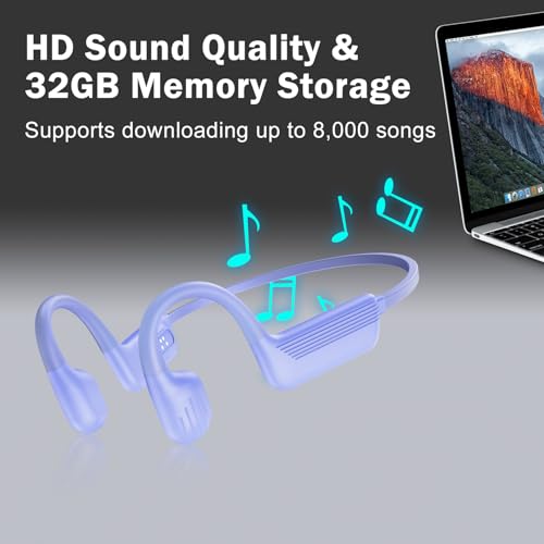 Image of Fanisic 2026 Swimming Headphones /Earbuds, Bluetooth & MP3 with 32GB Memory IPX8 Waterproof Bone Conduction Headphones, Underwater Open Ear Headphones Secure Fit for Surfing Cycling Running