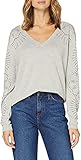 Desigual; Woman; Thin Gauge Pullover; Grau; Flower; Stitched; Beads; Vancouver